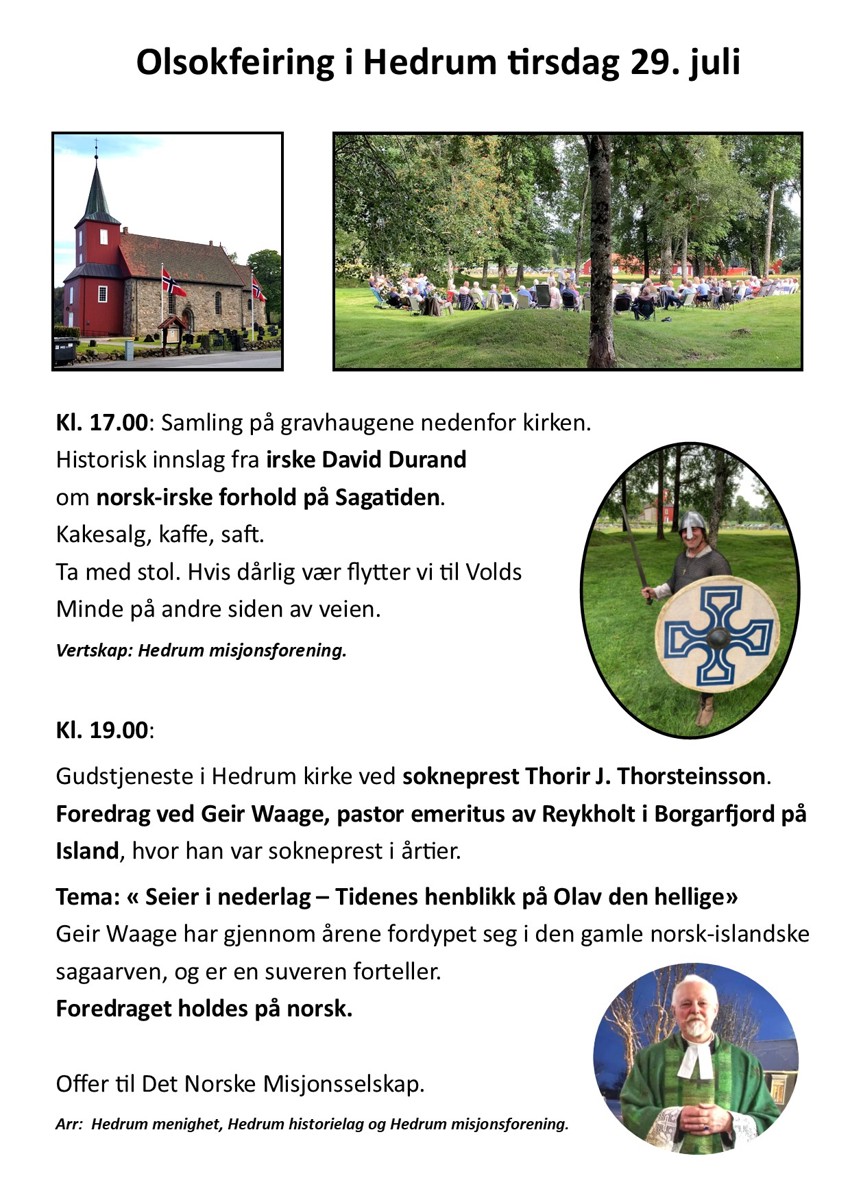 Olsokfeiring 29.07.2025 Hedrum kirke